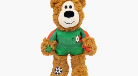Oso de peluche Wild Knots para perro del Mundial México