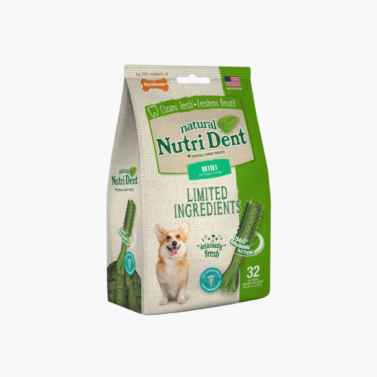 Nutri Dent Premios Dentales Sabor Aliento Fresco para perros Mini
