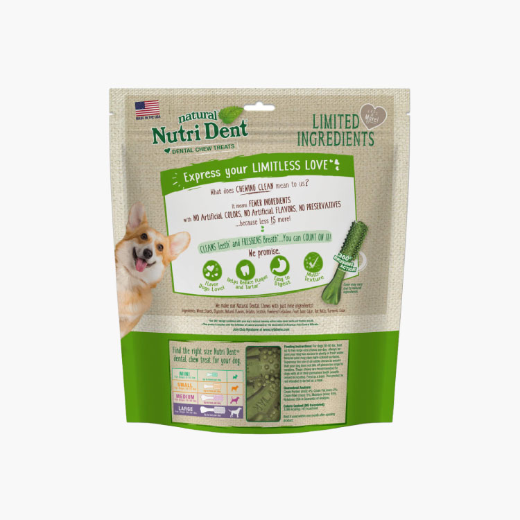 Nutri Dent Premios Dentales Sabor Aliento Fresco para perro Grande - Imagen 4