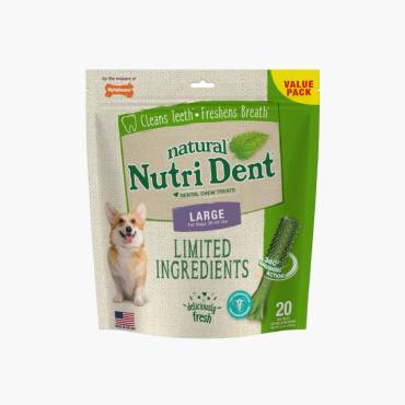 Nutri Dent Premios Dentales Sabor Aliento Fresco para perro Grande