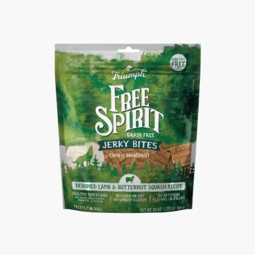 Triumph Free Spirit Jerky Bites Premios para Perro Cordero Deshuesado y Calabaza