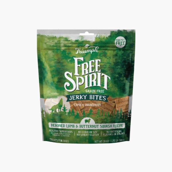 Triumph Free Spirit Jerky Bites Premios para Perro Cordero Deshuesado y Calabaza